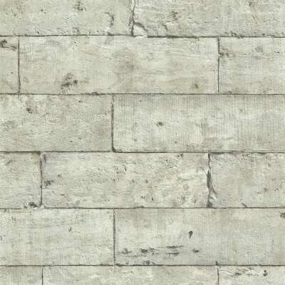 lutece behang Vinyl op vlies grijs beige chatteau steen