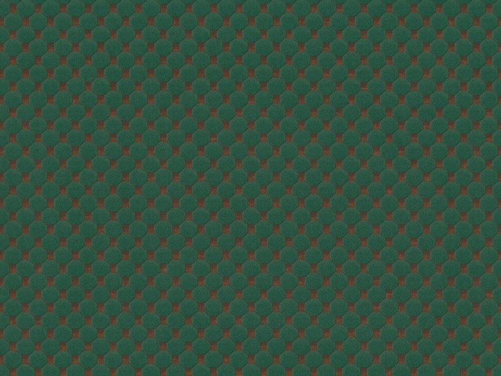 art deco geometrisch  brons groen relief dots oogst als velours vinyl op vlies