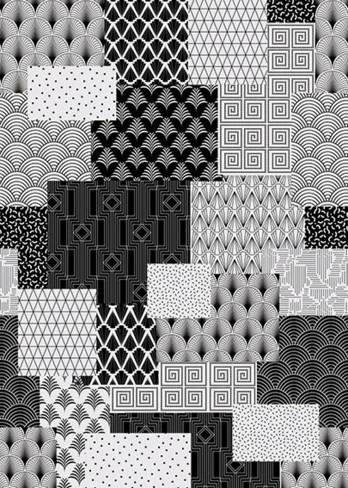 Behangexpresse Light &amp; Dark Fotobehang INK7341 ART DECO BLOCKS