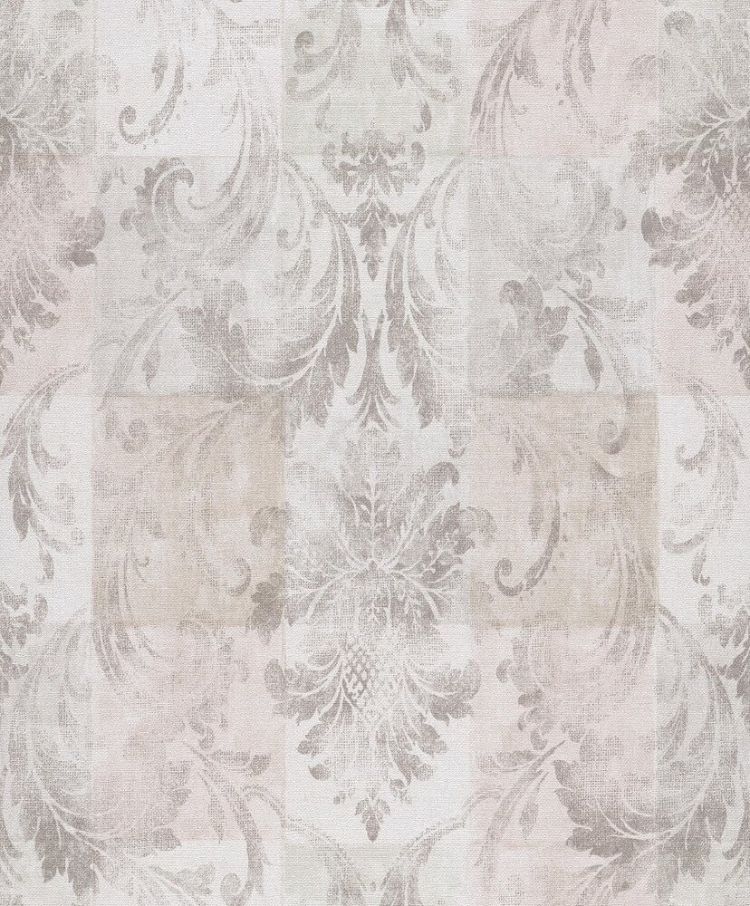 Vlies behang  taupe goud croco vlies