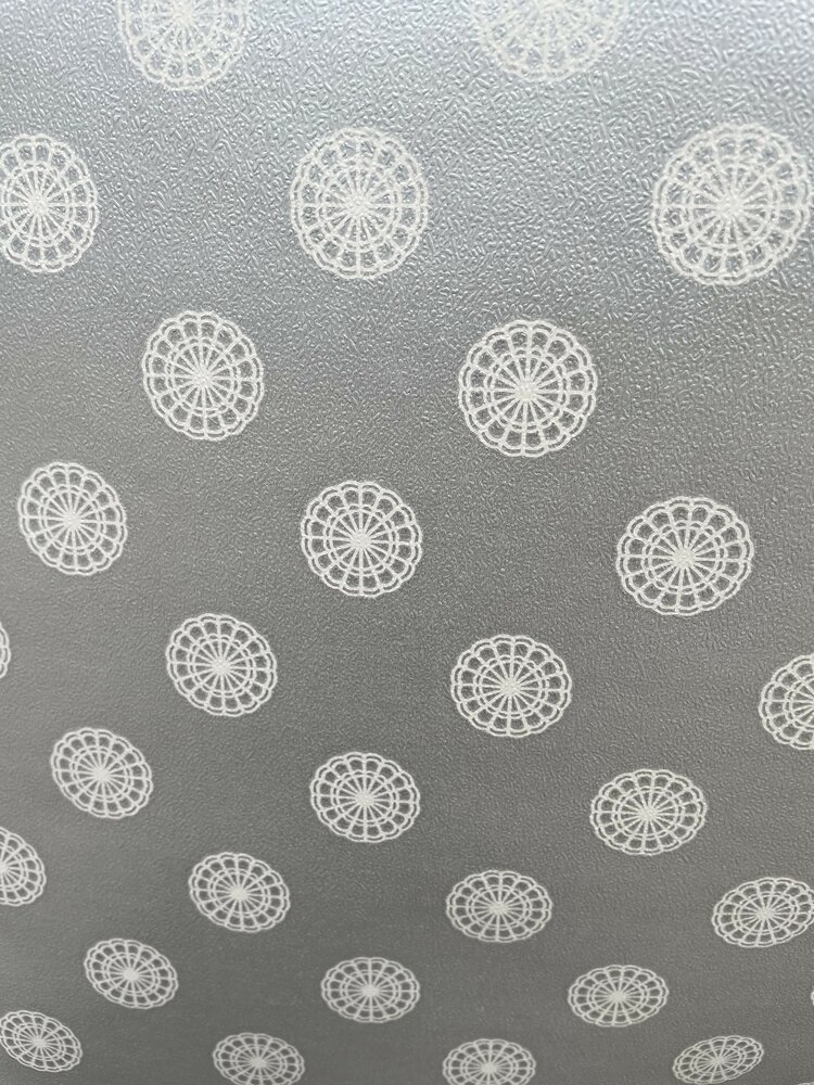 lace zilver off white  behang papier