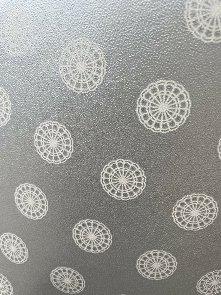 lace zilver off white  behang papier