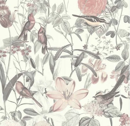 les petites fleurs  et  oiseaux de la reine hofburg vlies behang