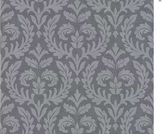 antraciet zwart grijs bloemen slinger vinyl op vlies