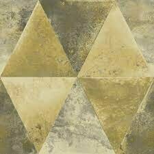 Dutch Wallcoverings Hexagone L625-02  dubai metallic gold
