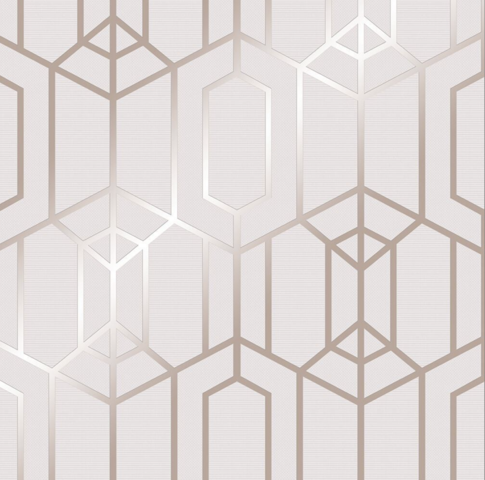 grafisch rose gold  /soft pink licht gestructureerd    vlies