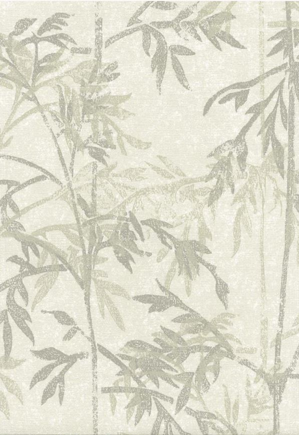 bamboe tak taupe/olive  vinyl op vlies