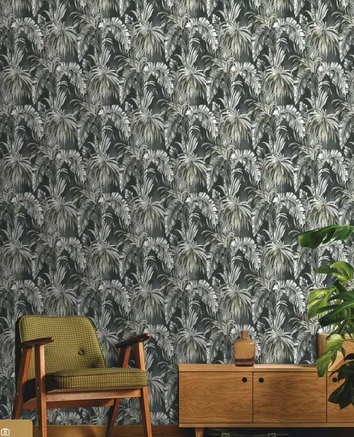 Luxury vlies behang dark olive   hotechique bladeren   pvc vrij  eco deco Essentials