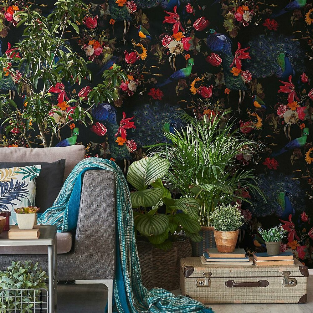 the peacock  from the queens garden  vinyl op vlies 1