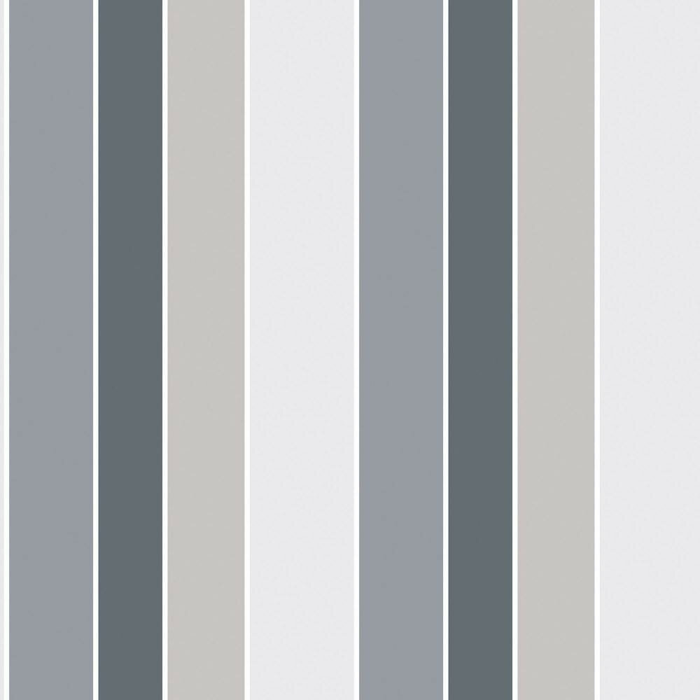 grijs charcoal */ streep  vlies behang