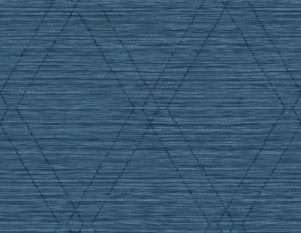 grasweefsel look  shades of bleu grafisch acrylic behang op papier rug