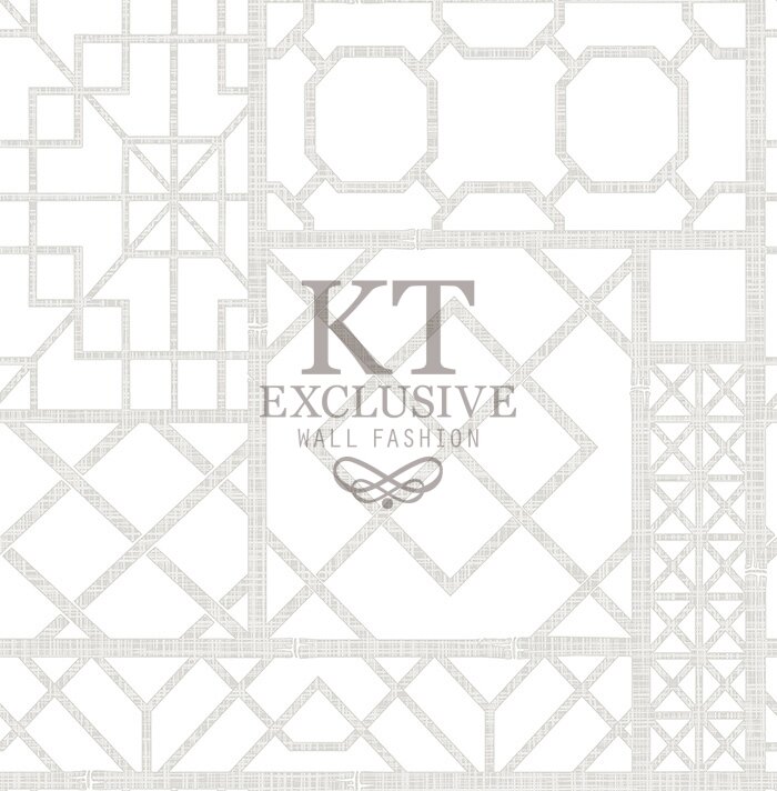 bridgerton grey/silver bamboe conservatory of the Queen  acrylic behang op papier rug