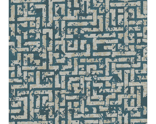 A.S. CR&Eacute;ATION Vliesbehang 38695-42 My Home. My Spa labyrinth  geometrisch goud glitter-effect