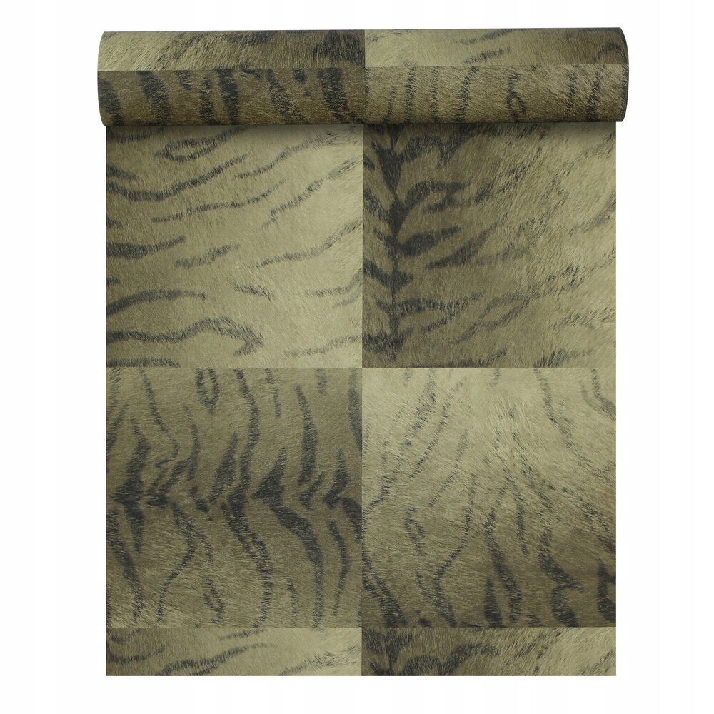 green tiger  squares vlies