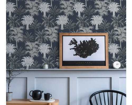 AS Creation FORREST  koningsblauw grijs VINYL OP VLIES 