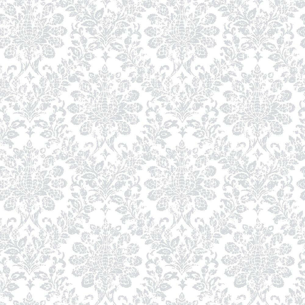 grijs op wit barok  zacht glans vlies 