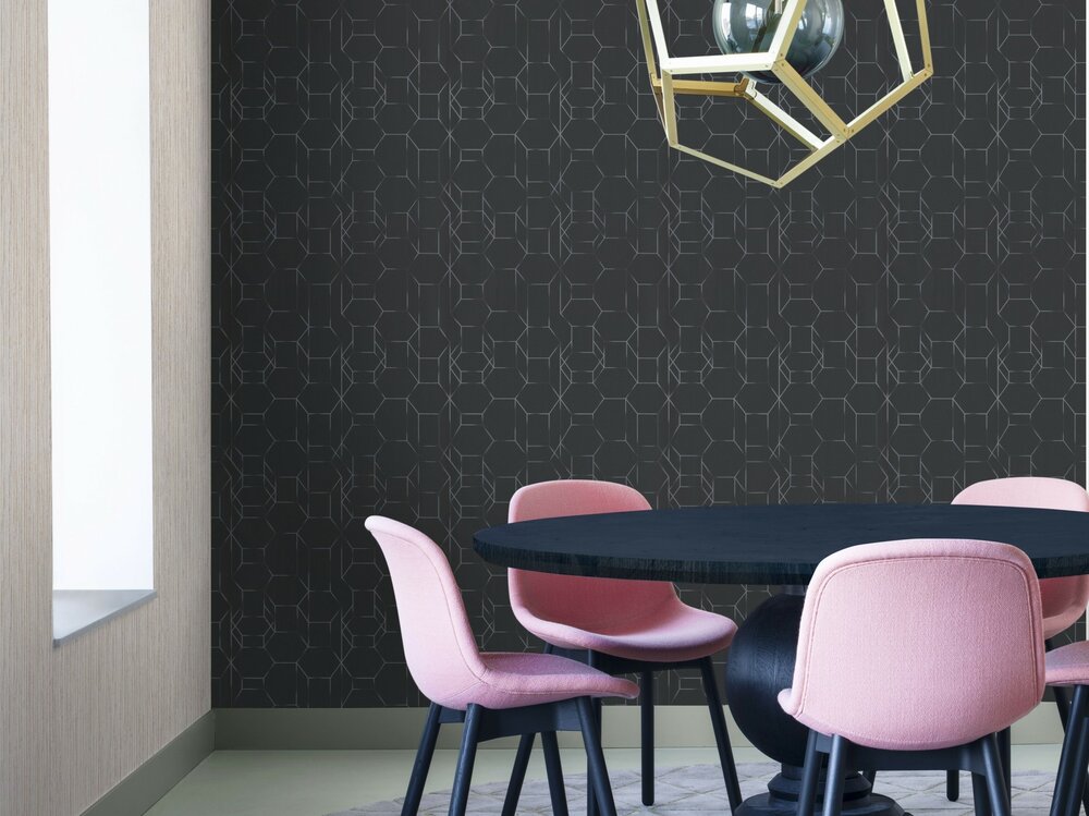 BN Wallcoverings Dimensions 219603 - zwart met wit / grijs by Edward van Vliet1