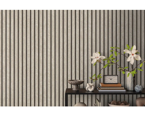 A.S. CR&Eacute;ATION Vliesbehang 79041-4 Attractive 3 houtlook wandpaneel grijs zwart