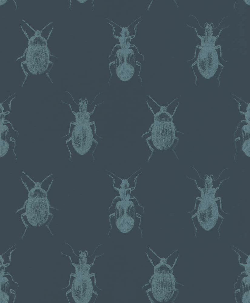 Wallpaper Beetle Bugs dark blue Rasch Textil 289533