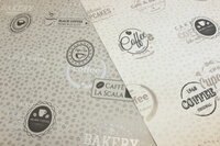 BN stijl en sfeer behang 18481 soft taupe keuken /koffie thema vlies behang