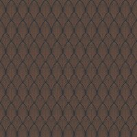 art deco bruin zwart met gouden glitter vinyl op vlies