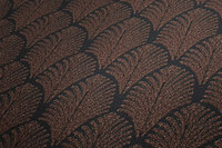 art deco bruin zwart met gouden glitter vinyl op vlies