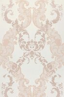 Ch&acirc;teau de Vincennes baroque salmon pink soft metallic relief vlies
