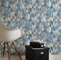 ART DECO MANSION  soft waveskoper met diamond dust  vinyl op vlies