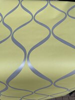 grafisch zilver florida geel   vlies behang