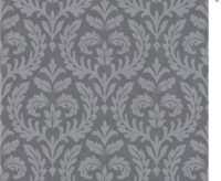 antraciet zwart grijs bloemen slinger vinyl op vlies