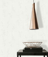 wit met zilver detail rondje modern vinyl. op vlies