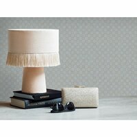 grafisch hotelchic  ijsblauw brons vinyl op vlies