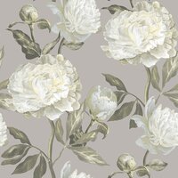 royal grey blooming rose  vinyl op vlies 