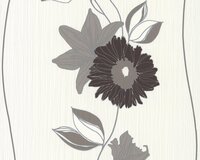 trebdy taupe creme choco flowers vinyl op vlies1