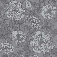 linnenweefsel  grijs bladeren vinyl op vlies1