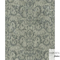 green  damask  vinyl op vlies ecodeco