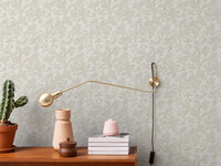 leather look vlies ornament creme taupe