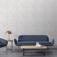 geometrisch grafisch off white groen/grijs vinyl op vlies ecodeco