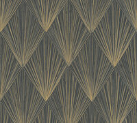 Living Walls Metropolitan Stories 2 behang Ava New York 37864-4 zwart /antraciet /goud art deco