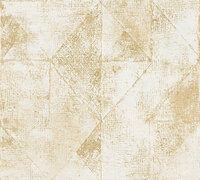 Livingwalls Profitex  grafisch wit  - Goud - 389762