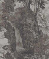 The Empress garden waterfall nocturne vinyl op vlies oogt als zijde