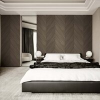  taupe wood chevron  wallquest 2 foto voorbeeld op muur andere kleur