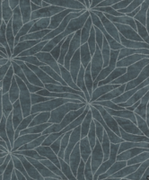 petrol grijs fantasie graphic flower vlies