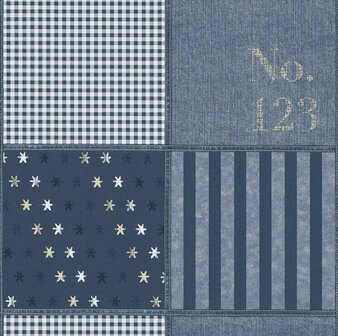 Rasch Patchwork Navy Blue papier