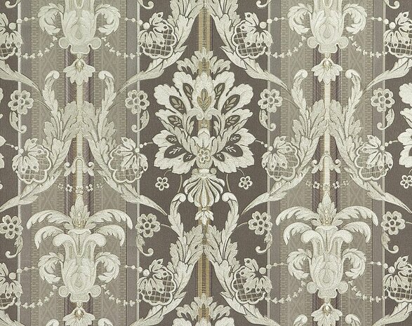 Eijffinger Westminster 320104 salon de hermitage glans vinyl bruin goud taupe1