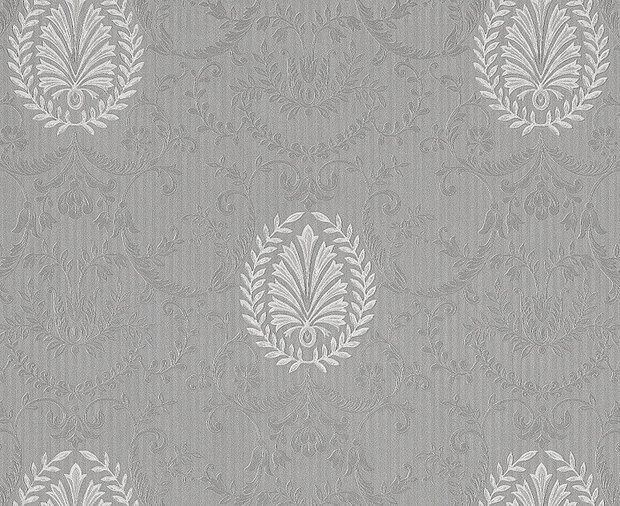 Eijffinger Westminster 320127 grijs zilver taupe glansvinyl  princess mathilde bonaparte empire 