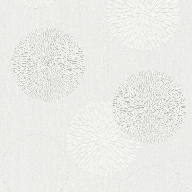 A.S. CR&Eacute;ATION Vliesbehang 93791-2 Casual Living cirkels beige