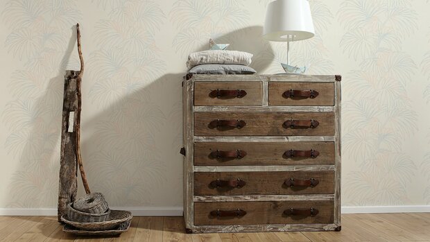 grafisch bloem vlies op vinyl