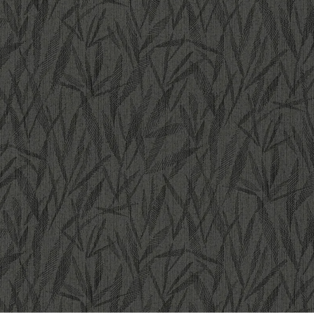 zwart antraciet leaves hotel chic  vinyl op vlies1