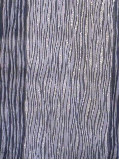 paars popart waves met zilver glitter vinyl op vlies